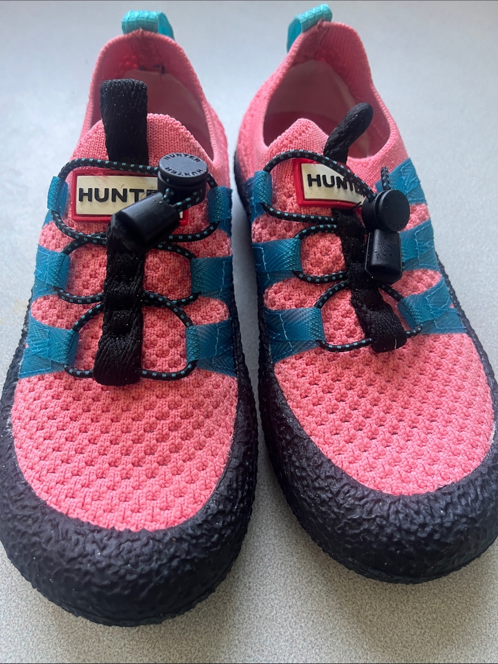 Hunter Kids Pink and Teal Slip-On Water Shoes